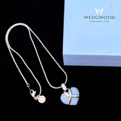 美品★ WEDGWOOD ウェッジウッド ネックレス ハート ジャスパー