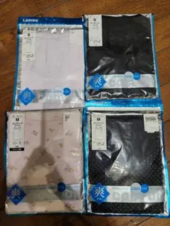 新品未使用！クールオン タンクトップ S/M 4点セット黒ドット、ピンク花柄など