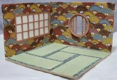 和室 ドールハウス背景ボード　1/12 ドールハウス　ミニチュア　ハンドメイド