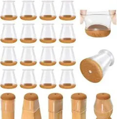 VIUME 椅子脚カバー 椅子あしキャップ シリコン クリアー 16個セット