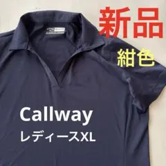 C810 新品キャロウェイ レディース半袖ポロシャツ 黒 US(XL)GOLFのサムネイル
