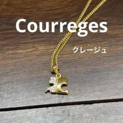 【美品】クレージュ ロゴ ネックレス ゴールド ラインストーン ヴィンテージのサムネイル