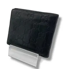 Gucci ブラックレザー 二つ折り財布