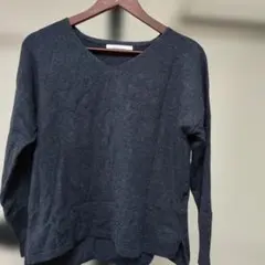 MAYSON GREY メイソングレイ ダークグレー Vネック長袖ニットセーター