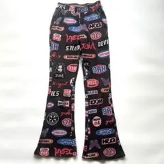 エックスガール×ヒステリックグラマー　コラボ　ワッフルフレアパンツ　ブラック　Mのサムネイル