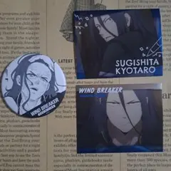 ウィンブレ展 ランダム原作コマ缶バッジ 杉下 メタルステッカー