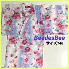 【美品】　Bee des Bee キッズ 浴衣 花柄 140cmのサムネイル