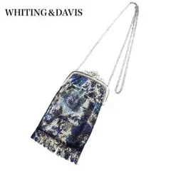 【美品】WHITING＆DAVIS メタルメッシュ/チェーン ショルダーバッグ 美品】WHITING＆DAVIS メタルメッシュ/チェーン ショルダーバッグ