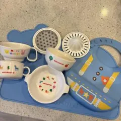 ミキハウス　ベビー食器　エプロン　セット