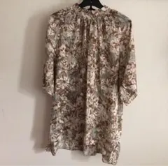 kalma購入 ヴィンテージ 花柄 ボウタイ シャツ hooked minoi - メルカリ