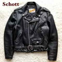 米国製✨schott 618 レザージャケット　ダブルライダース 38 ブラック