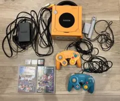 ゲームキューブ 本体 オレンジ コントローラー2つゲーム2本付き
