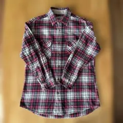 チェック柄ボタンダウン長袖シャツ