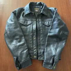 VANSON バンソン レザージャケット 36 USA ブラック 牛革 革ジャンのサムネイル