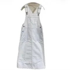 美品GU デニムサロペット ホワイト Mサイズ