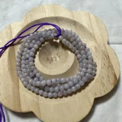 天然翡翠A薄紫ビーズネックレス ペンダントに最適