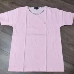 新品未使用BURBERRY LONDONピンク ストライプ襟 半袖TシャツM