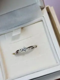 4°C ホワイトゴールドリング　K10