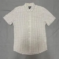 00s Y2K GAP シアサッカー チェックシャツ 半袖 M スリムフィットのサムネイル