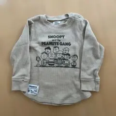 スヌーピー ピーナッツ　ワッフルTシャツ 95cm