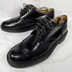 【美品】REGAL リーガル JU14 ウィングチップ メダリオン 黒 25