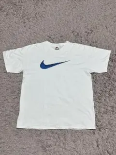NIKE ヴィンテージ Tシャツ 90s USA製 ビッグスウッシュ 白 L