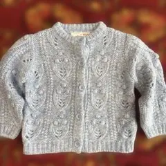 ZARA ブルー カーディガン 12-18ヶ月86cm