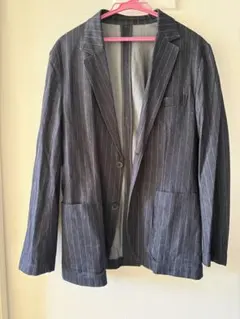 BEAMS HEART デニム風ストライプジャケット 48