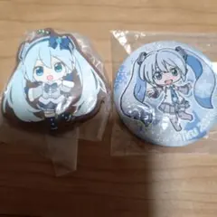 SNOWMIKU2010・2024 初音ミク ラバーストラップ 缶バッジ 雪ミク