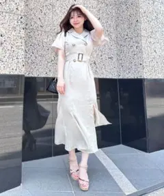 LIP SERVICE 2wayスリーブトレンチワンピース