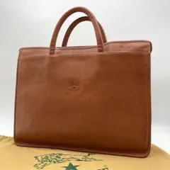 ちんとも様専用✨ IL BISONTE ビジネスバッグ キャメル ロゴ型押し