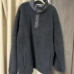 ユニクロ　フリースオーバーサイズプルオーバー　L メンズホワイトマウンテアリング