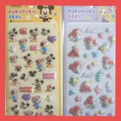 【正規品・匿名配送】ミッキーマウス　アリエル　ぷくぷくシール　国内メーカー