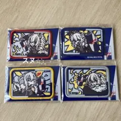 レッドブル×獅白ぼたんコラボ　ピン付ワッペン　全4種×2セット　セブンイレブンのサムネイル