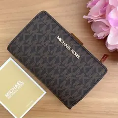 【新品】MICHAEL KORS 財布 二つ折り財布 ブラウン