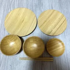 agney 竹製食器セット プレート ボウル 箸のサムネイル