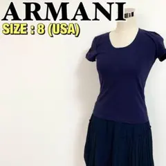 EMPORIO ARMANI アルマーニ Tシャツ サイズ8(USA) ネイビー