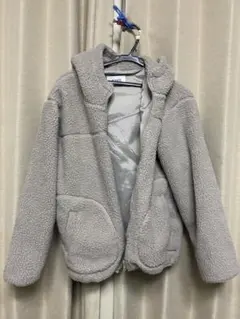 グレー フード付き ボアジャケット サイズFREE