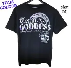 TEAMGODDESS ハワイロゴプリント Tシャツ サーフチーム 黒 ラメのサムネイル