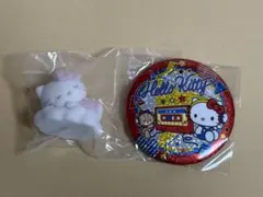 ハローキティ　シークレットマスコット　缶バッジ　サンリオ　シロフワ