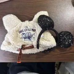 ディズニーカチューシャ(三匹の子豚 フリースキャップ/ ミッキーマウス)