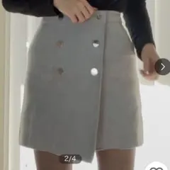 ZARA スウェードミニスカート Sサイズ 水色