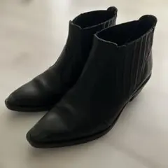 ジャーナルスタンダード黒ブラックレザーサイドゴアショートブーツ2336イタリア製