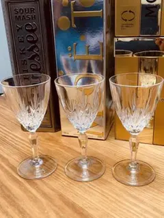 クリスタルガラス ワイングラス 3点セット