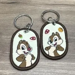 2点セット ディズニー タグキーホルダー 【チップとデール】