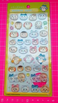 ボンボンドロップシール　ちいかわ　みんなニコニコ