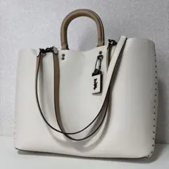 コーチ ハンドバッグ rogue25 tea rose アイボリー 86844 - メルカリ