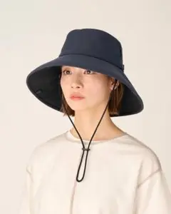 25日までの出品【試着のみ/新品】サンバリア100 ウィンドハット M ブラック ウィンドハット | 完全遮光日傘｜サンバリア100