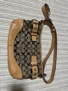 COACH ソーホー シグネチャー ホーボー ワンショルダーバッグ F07077