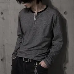 y2k archive henley neck 千鳥格子のサムネイル